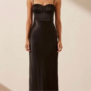 Shona Joy Black Maxi Prom Dress